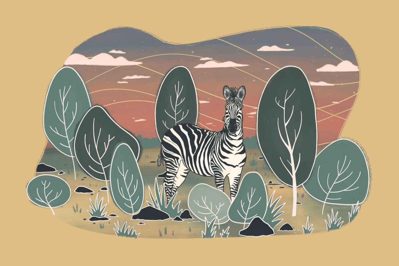 Drawing of a Zebra from my Animalphabet series